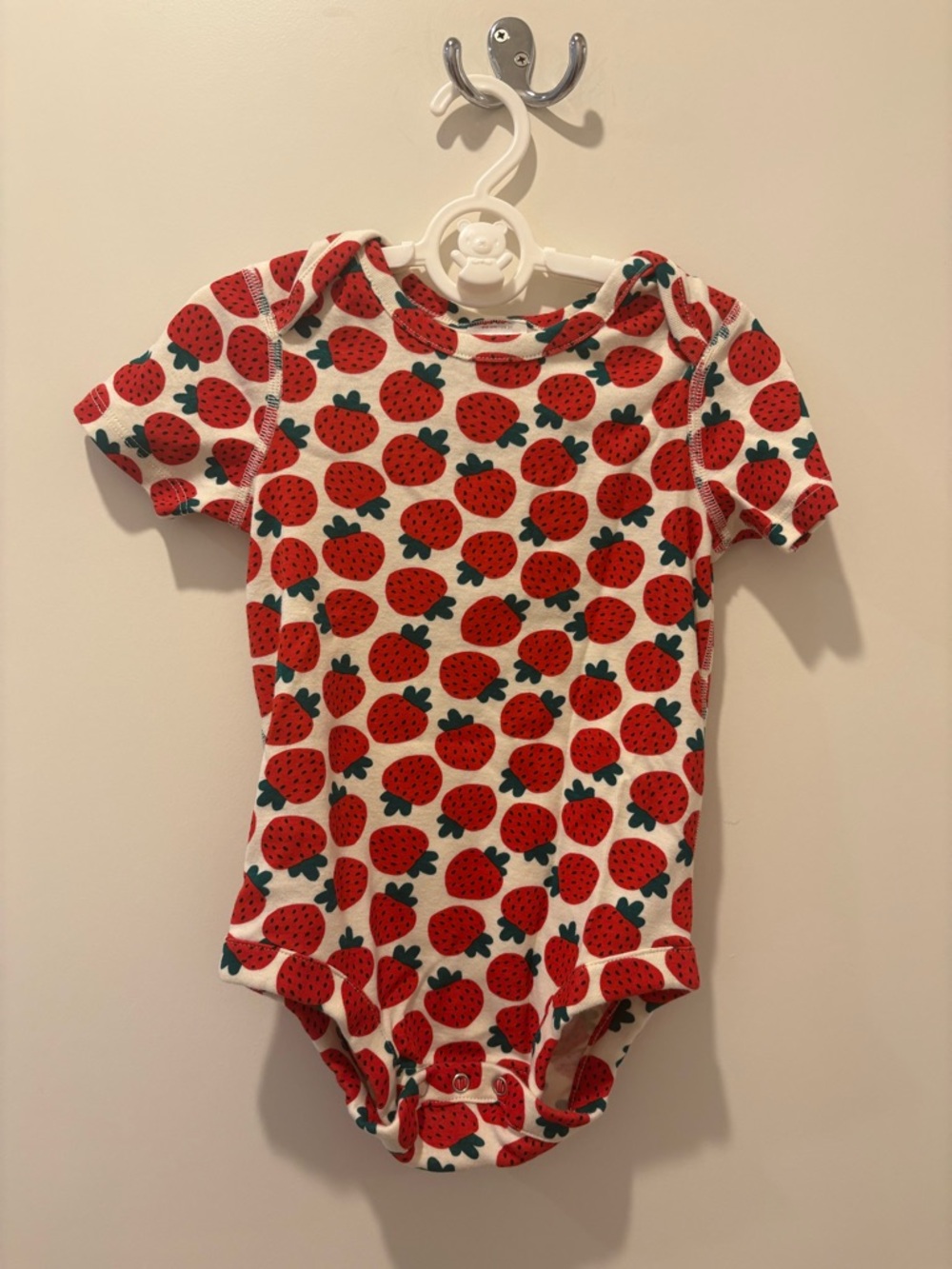 Hanna Andersson Red Strawberry Short-Sleeve One-Piece